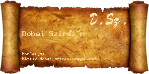 Dobai Szirén névjegykártya